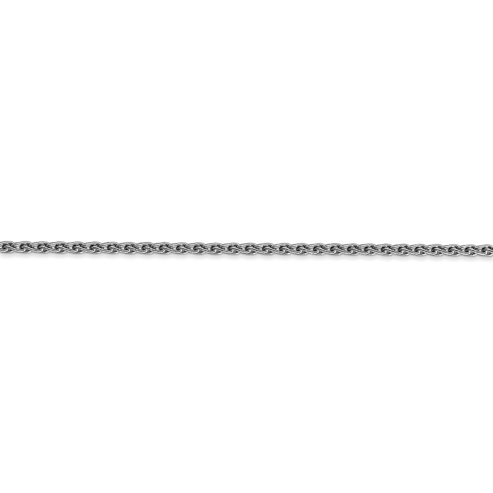 Alternate view of the 1.75mm, 14k White Gold, Solid Parisian Wheat Chain Bracelet by The Black Bow Jewelry Co.
