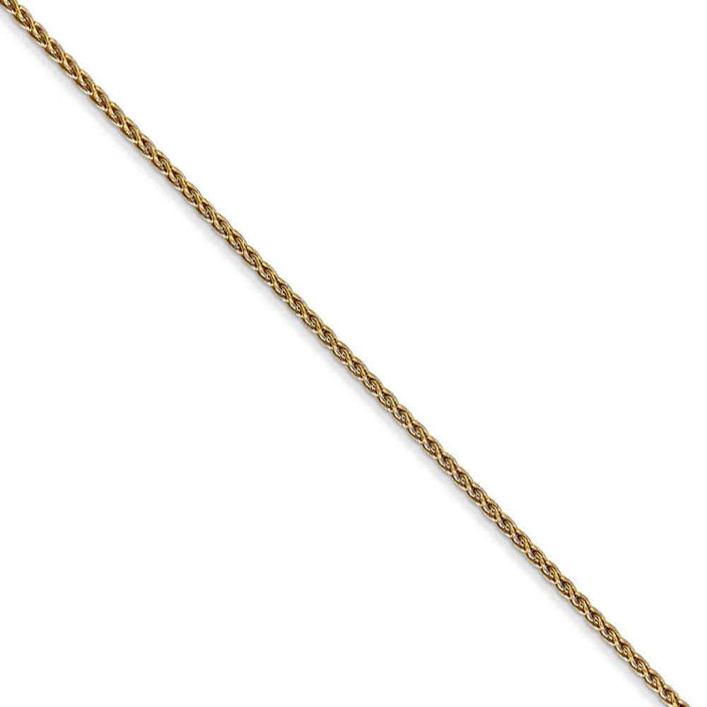 1.2mm, 14k Yellow Gold, Solid Parisian Wheat Chain Necklace