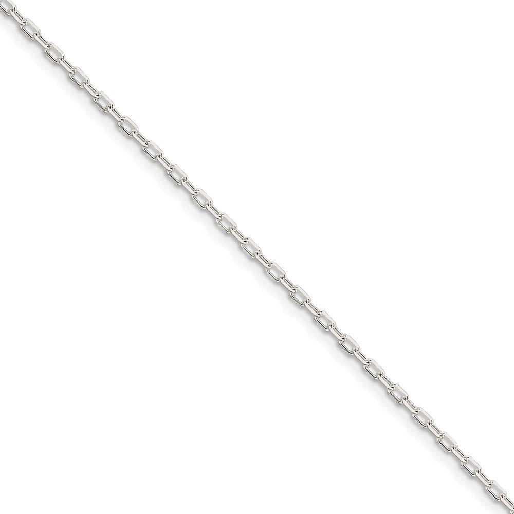 2.2mm Sterling Silver D/C Solid Cable Chain Bracelet, 7 Inch, Item C8621-07 by The Black Bow Jewelry Co.