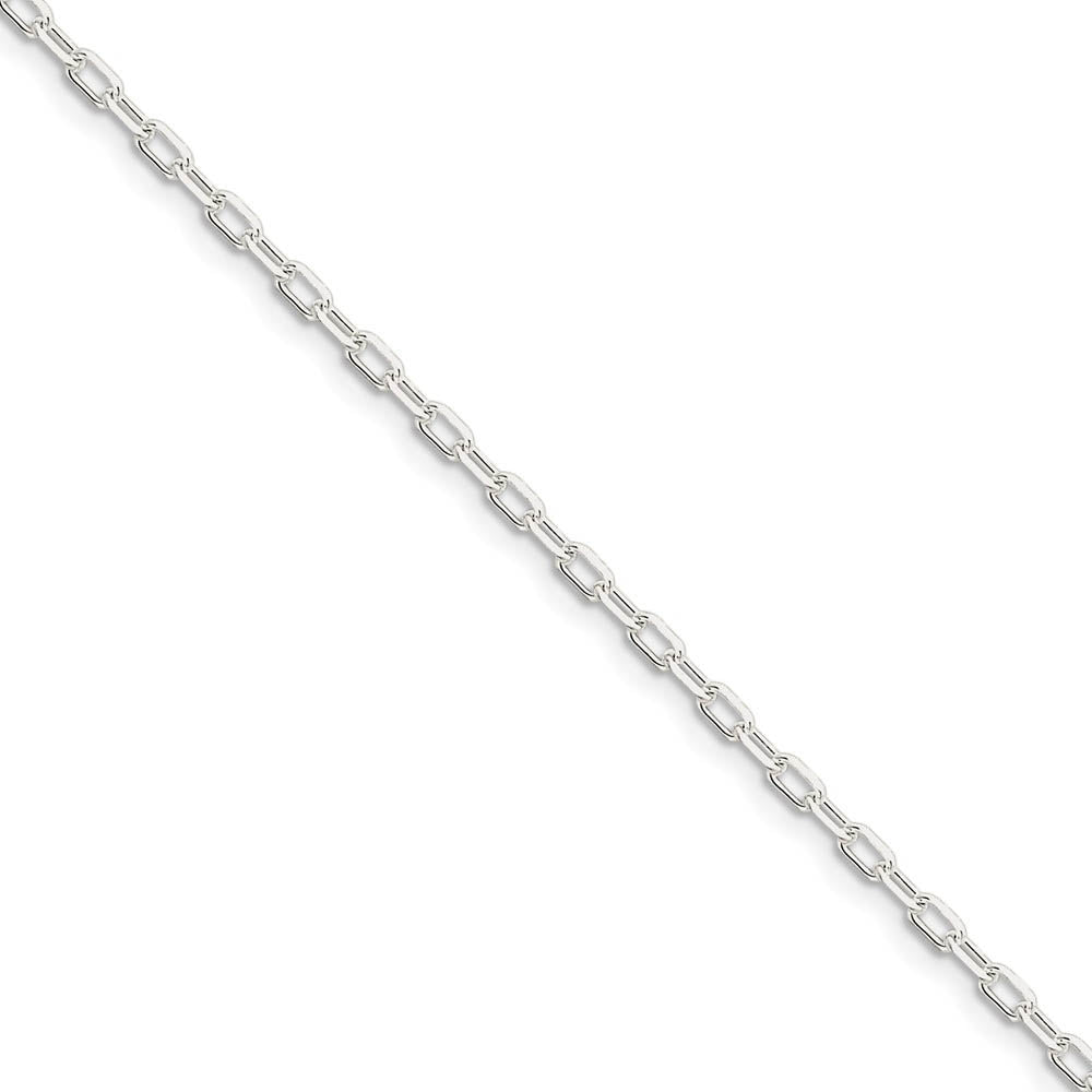 2.9mm Sterling Silver D/C Solid Cable Chain Bracelet