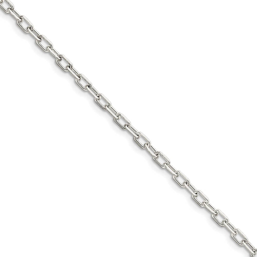 3.5mm Sterling Silver D/C Solid Cable Chain Bracelet, Item C8623-B by The Black Bow Jewelry Co.