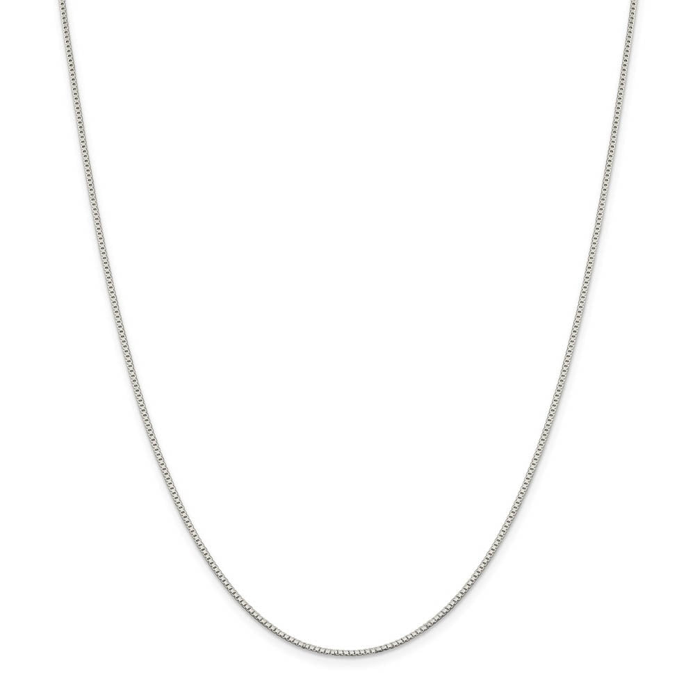 Alternate view of the 1.1mm, Sterling Silver, Solid Box Chain Anklet, 10 Inch by The Black Bow Jewelry Co.