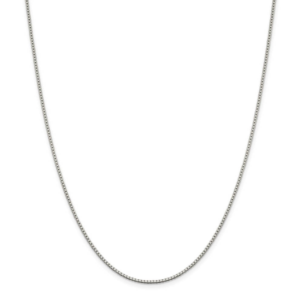 Alternate view of the 1.4mm, Sterling Silver, Solid Box Chain Bracelet by The Black Bow Jewelry Co.