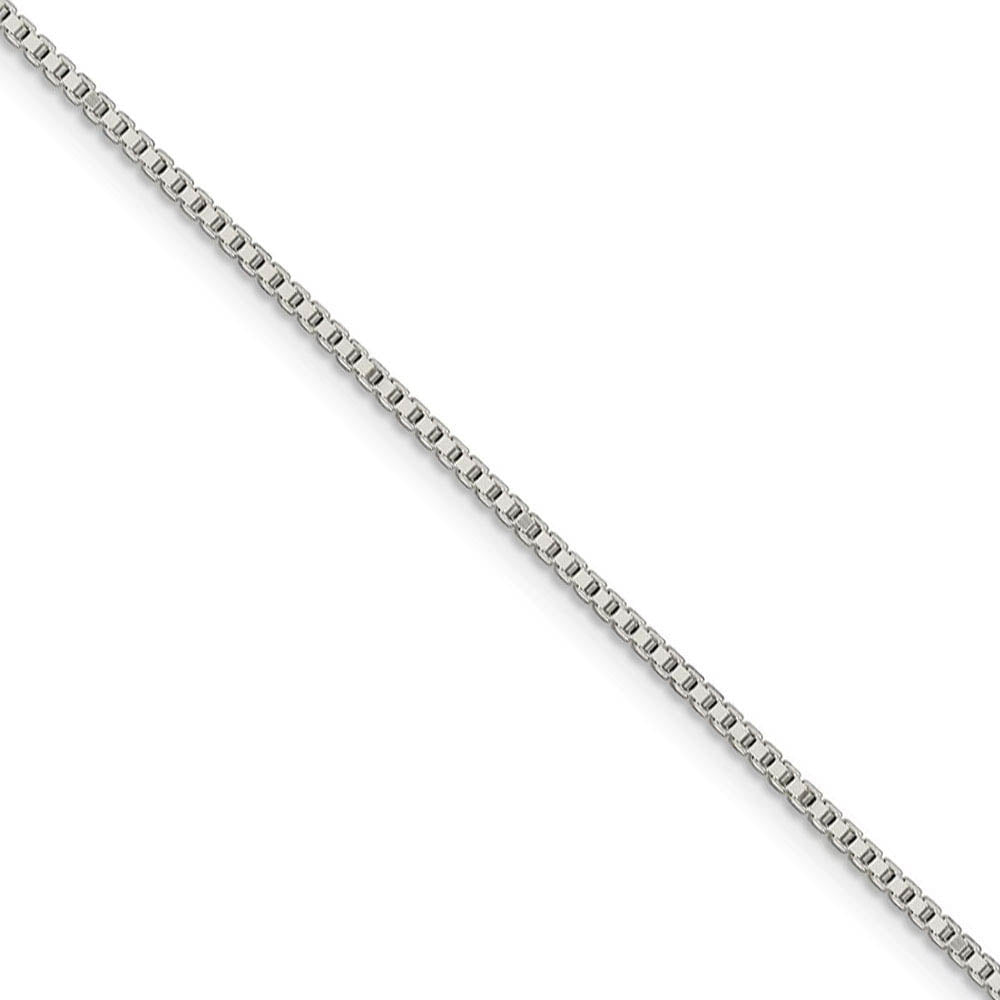 1.4mm, Sterling Silver, Solid Box Chain Necklace