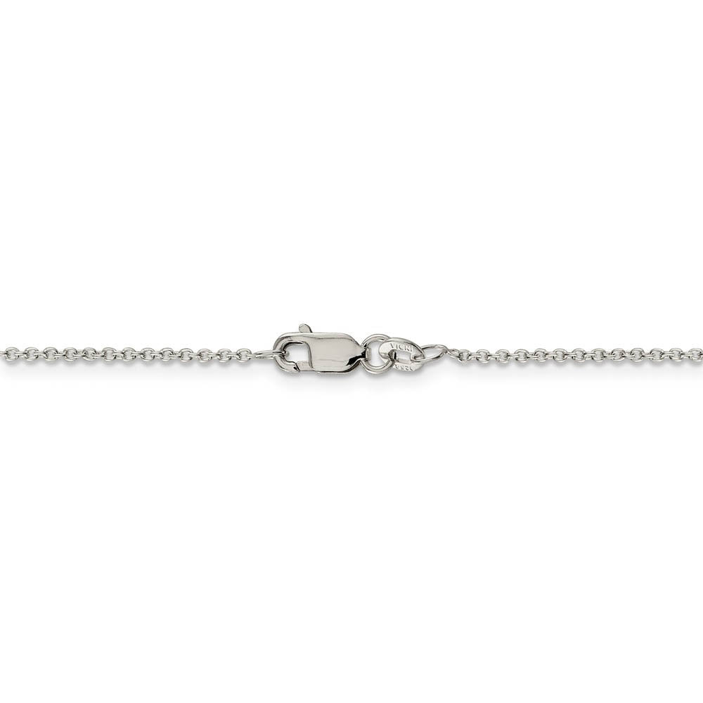 Alternate view of the Sterling Silver, Athletic Collection, Small Polished Number 4 Necklace by The Black Bow Jewelry Co.