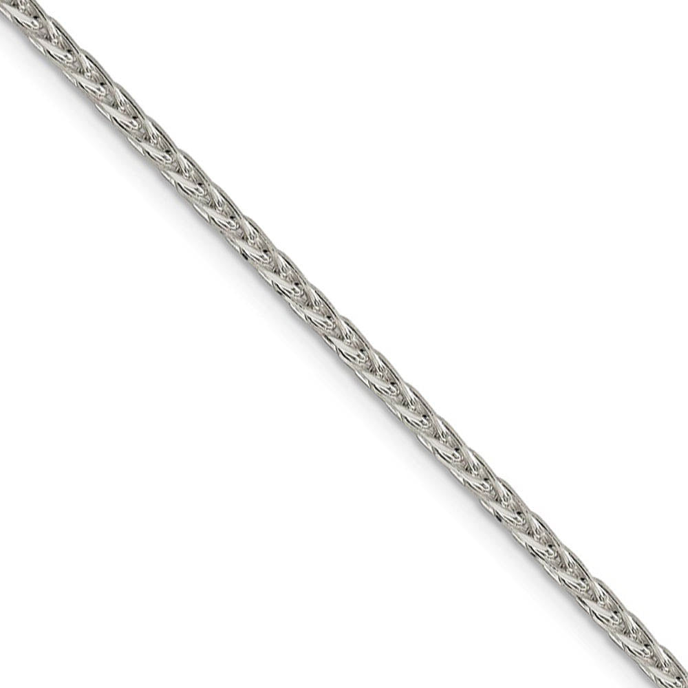 2.5mm Sterling Silver, Diamond Cut Solid Spiga Chain Necklace, Item C8686 by The Black Bow Jewelry Co.
