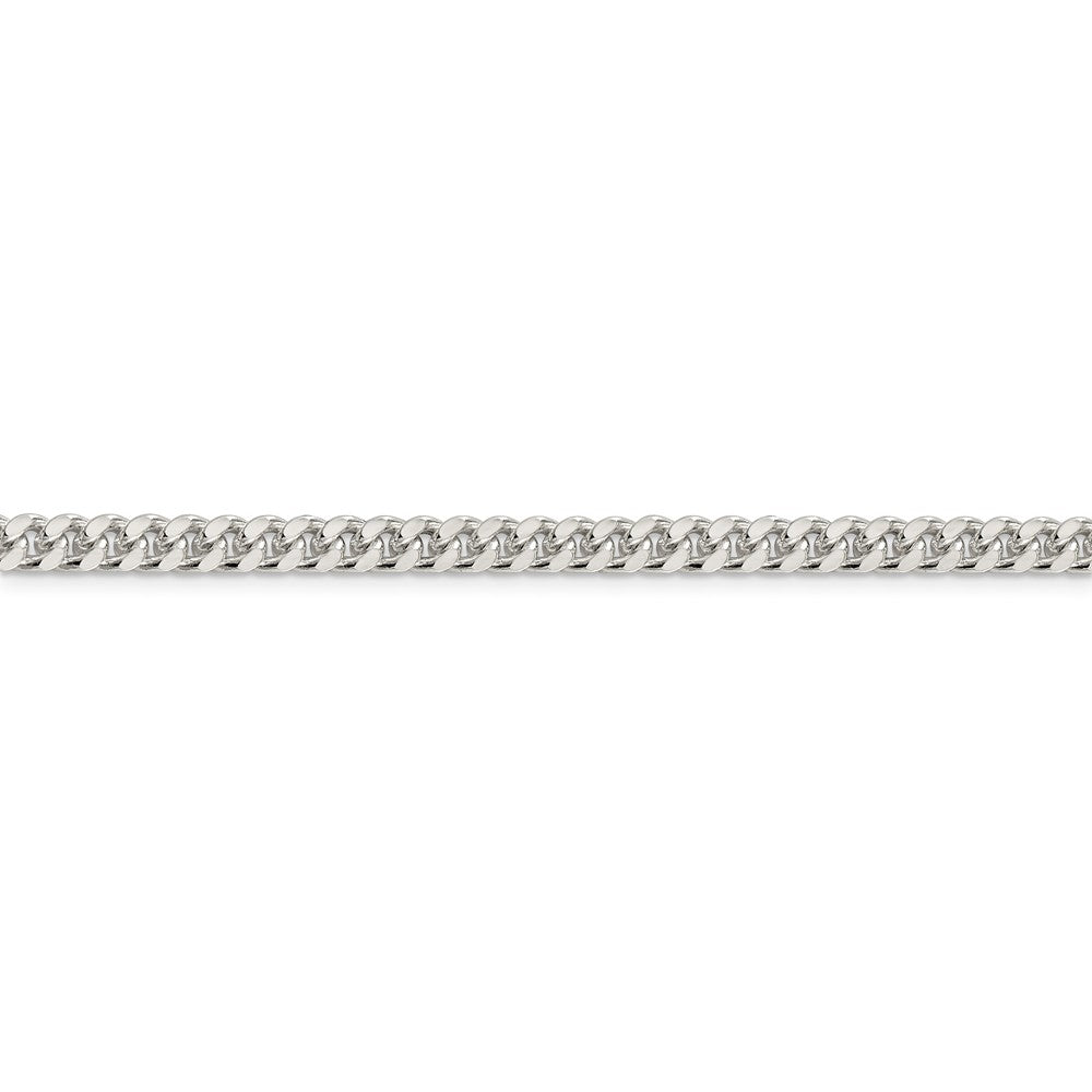Alternate view of the 5mm Sterling Silver Solid D/C Domed Curb Chain Bracelet by The Black Bow Jewelry Co.