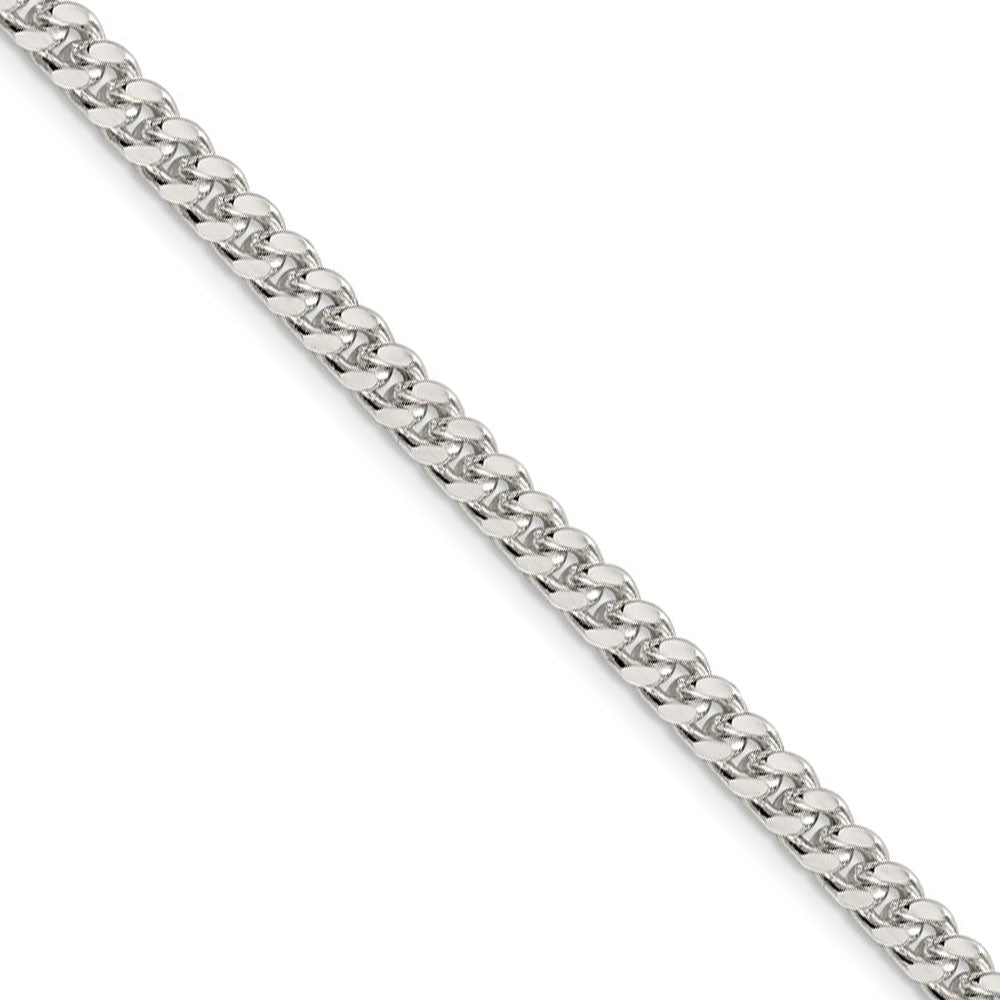 5mm Sterling Silver Solid D/C Domed Curb Chain Necklace