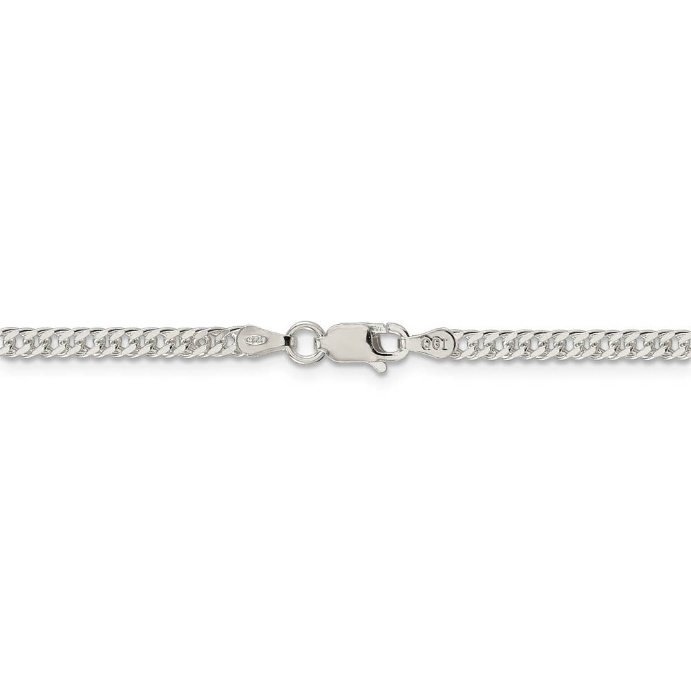 Alternate view of the 3.3mm, Sterling Silver, Solid Rambo Curb Chain Necklace by The Black Bow Jewelry Co.