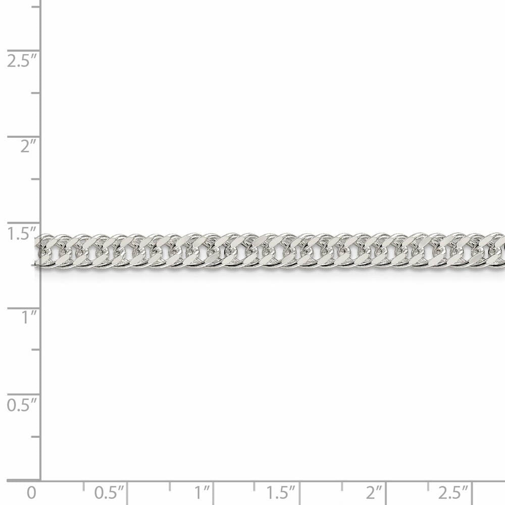 Alternate view of the 5.5mm, Sterling Silver, Solid Rambo Curb Chain Necklace by The Black Bow Jewelry Co.