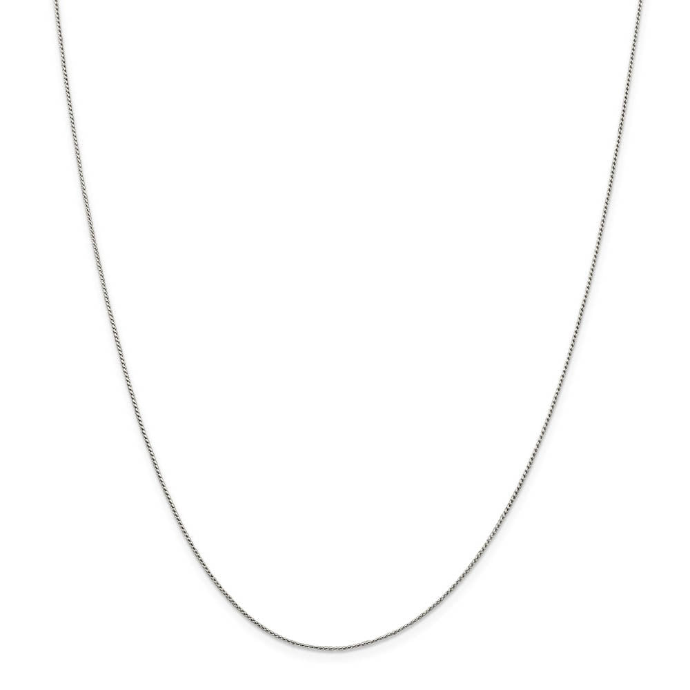 Alternate view of the 0.95mm, Sterling Silver Round Franco Chain Necklace by The Black Bow Jewelry Co.