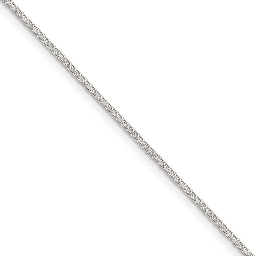 1.25mm, Sterling Silver Round Solid Spiga Chain Necklace, Item C8767 by The Black Bow Jewelry Co.