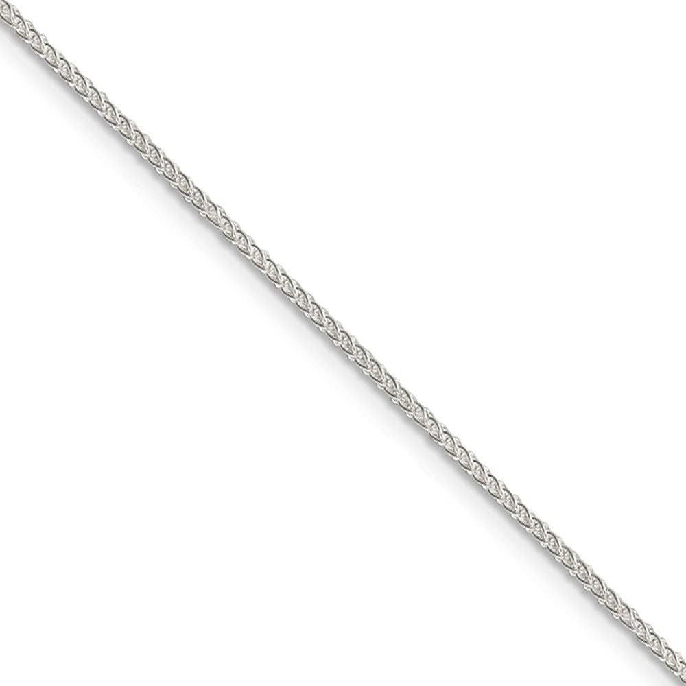 1.25mm, Sterling Silver Round Solid Spiga Chain Necklace