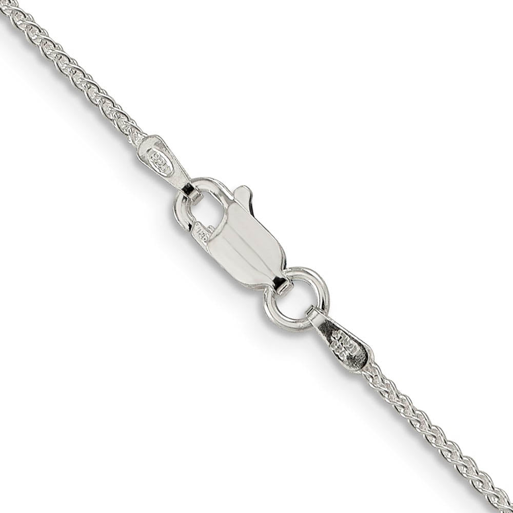 Alternate view of the 1.25mm, Sterling Silver Round Solid Spiga Chain Anklet by The Black Bow Jewelry Co.