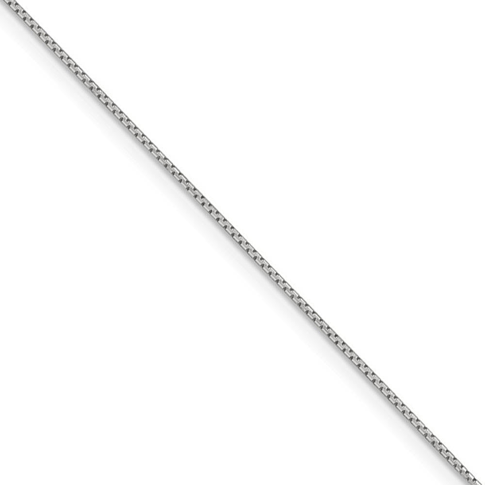 0.6mm, Sterling Silver D/C Octagon Mirror Box Chain Necklace, Item C8779 by The Black Bow Jewelry Co.