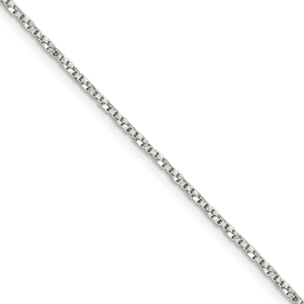 1.35mm Sterling Silver, Solid Twisted Box Chain Necklace, Item C8785 by The Black Bow Jewelry Co.