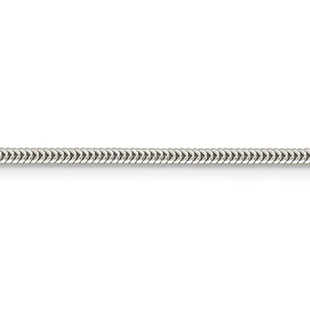 Alternate view of the 1.6mm, Sterling Silver Round Solid Snake Chain Bracelet by The Black Bow Jewelry Co.