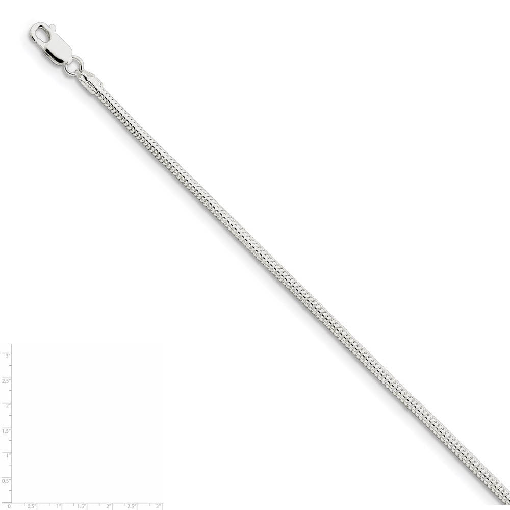 Alternate view of the 2.5mm Sterling Silver Solid Classic Round Snake Chain Necklace by The Black Bow Jewelry Co.