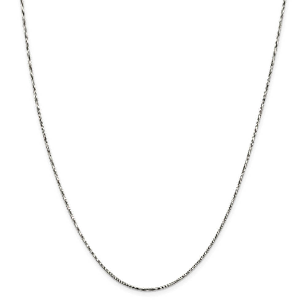 Alternate view of the 0.8mm, Sterling Silver Square Snake Chain Necklace by The Black Bow Jewelry Co.