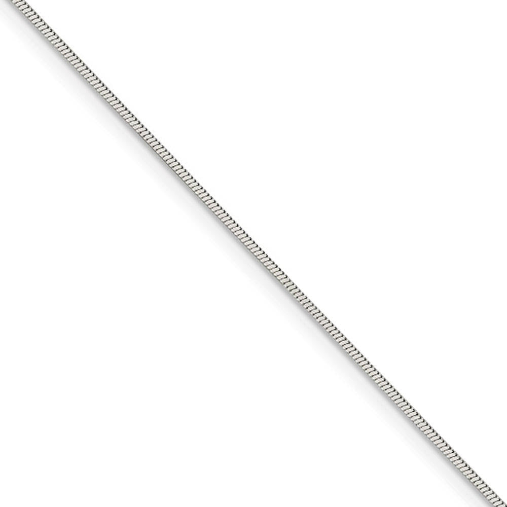 0.8mm, Sterling Silver Square Snake Chain Necklace
