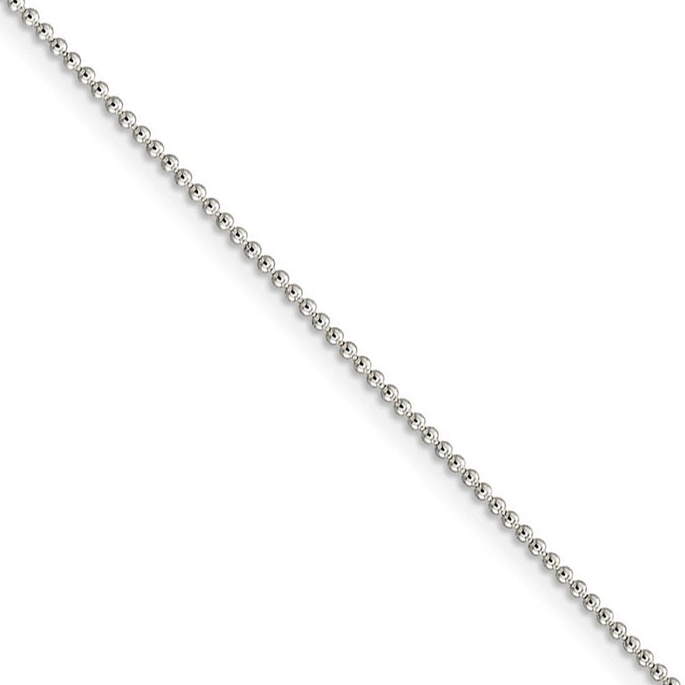 1.25mm, Sterling Silver Hollow Bead Chain Necklace, Item C8834 by The Black Bow Jewelry Co.