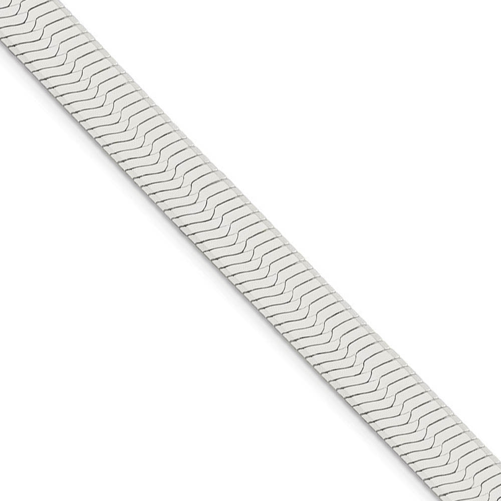 Men's 8.75mm, Sterling Silver Solid Herringbone Chain Necklace, Item C8850 by The Black Bow Jewelry Co.