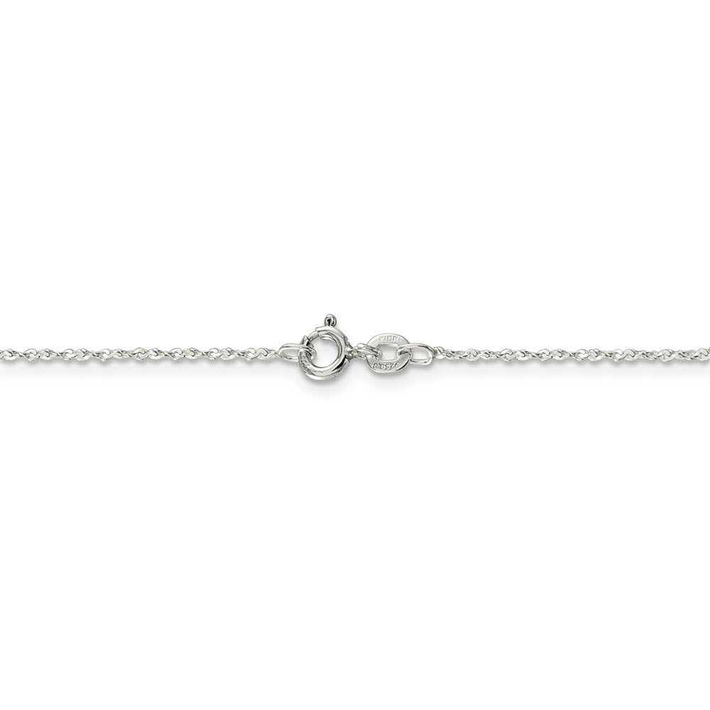 Alternate view of the 0.5mm, Sterling Silver, Twisted Serpentine Chain, 16 Inch by The Black Bow Jewelry Co.