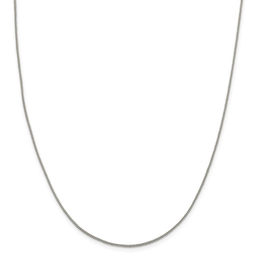 Alternate view of the 1.15mm, Sterling Silver Solid Curb Chain Necklace by The Black Bow Jewelry Co.