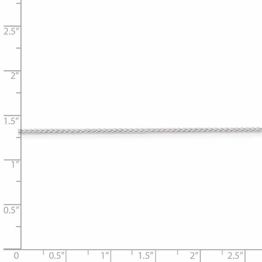 Alternate view of the 1mm, Sterling Silver Solid Open Curb Chain Necklace by The Black Bow Jewelry Co.