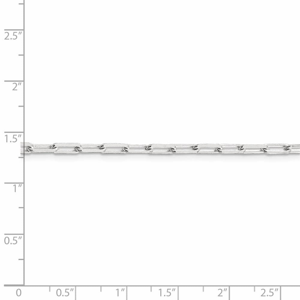 Alternate view of the 3.25mm Sterling Silver Solid Elongated Open Cable Chain Necklace by The Black Bow Jewelry Co.