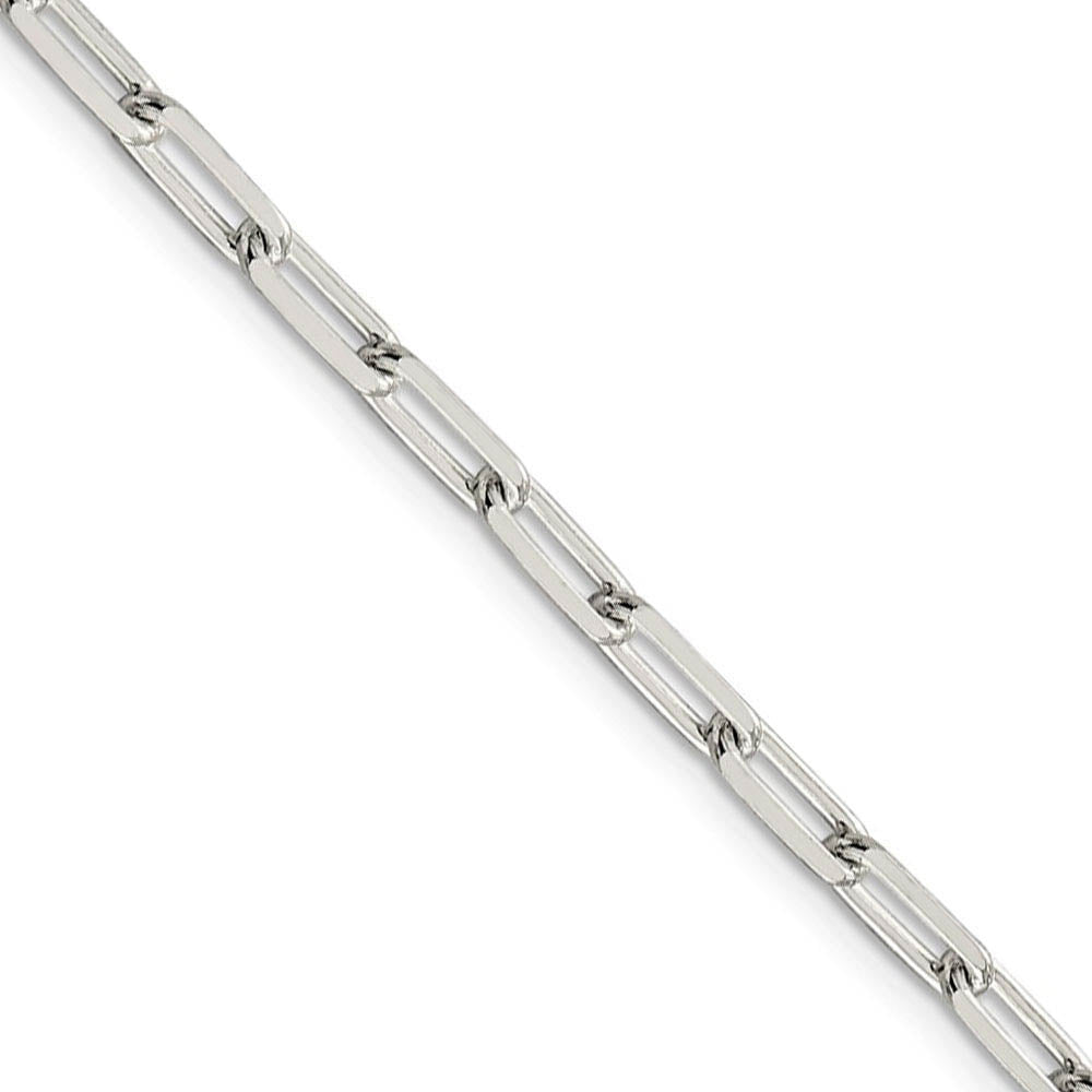 4.25mm Sterling Silver Elongated Open Cable Chain Bracelet, Item C8887-B by The Black Bow Jewelry Co.
