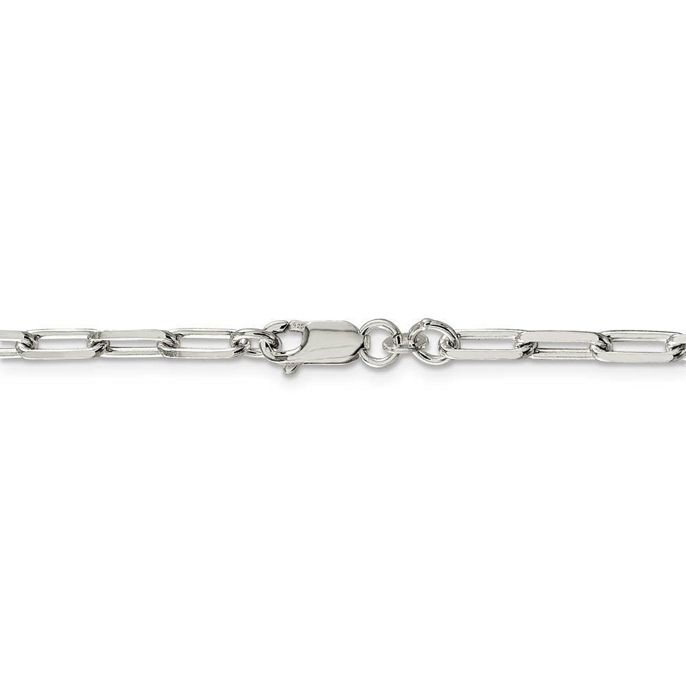 Alternate view of the 4.25mm Sterling Silver Elongated Open Cable Chain Bracelet by The Black Bow Jewelry Co.