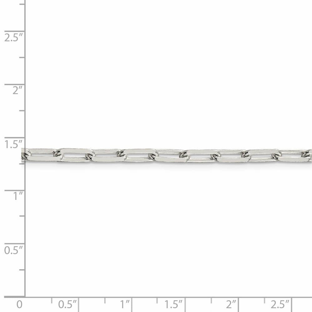 Alternate view of the 4.25mm Sterling Silver Elongated Open Cable Chain Bracelet by The Black Bow Jewelry Co.