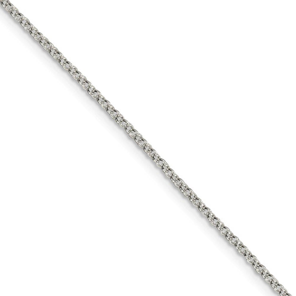 1.5mm, Sterling Silver Solid Rolo Chain Necklace, Item C8897 by The Black Bow Jewelry Co.