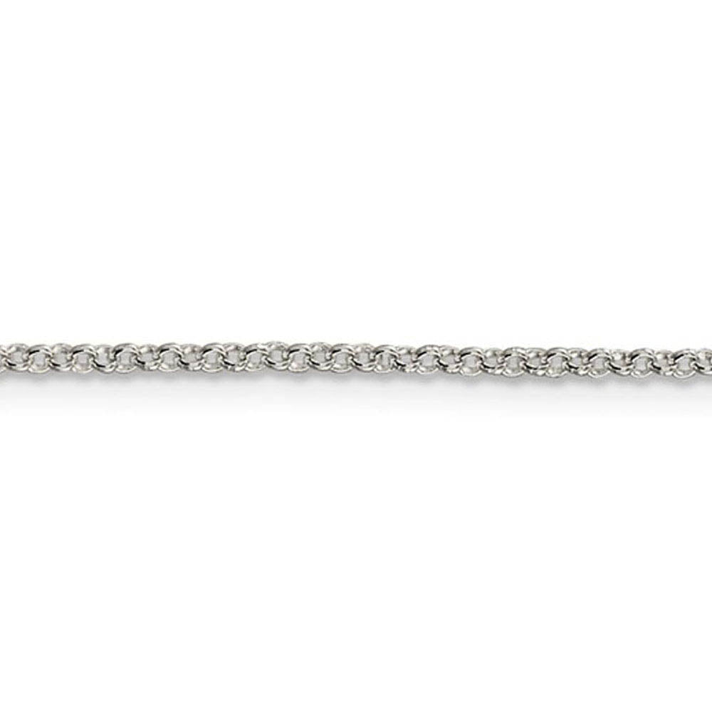 Alternate view of the 1.5mm, Sterling Silver Solid Rolo Chain Necklace by The Black Bow Jewelry Co.