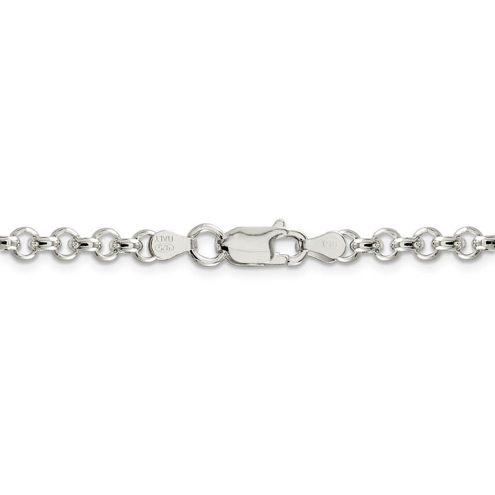 Alternate view of the 4.75mm Sterling Silver Solid Belcher (Rolo) Chain Necklace by The Black Bow Jewelry Co.