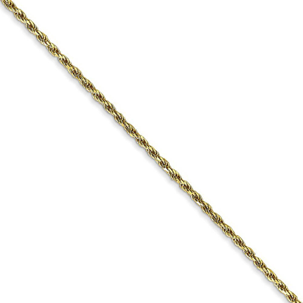 1.3mm 10k Yellow Gold Diamond Cut Solid Rope Chain Necklace, Item C8949 by The Black Bow Jewelry Co.