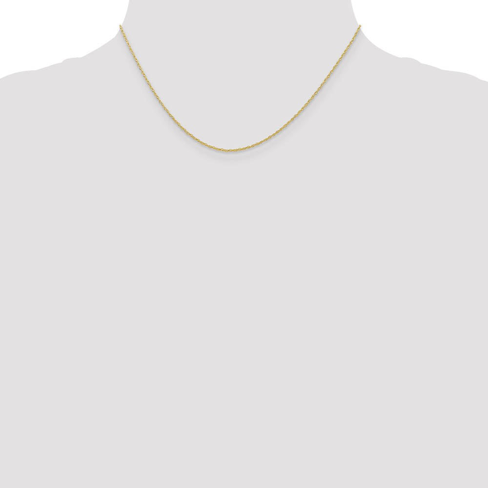 Alternate view of the 0.7mm, 10k Yellow Gold, Cable Rope Chain Necklace by The Black Bow Jewelry Co.