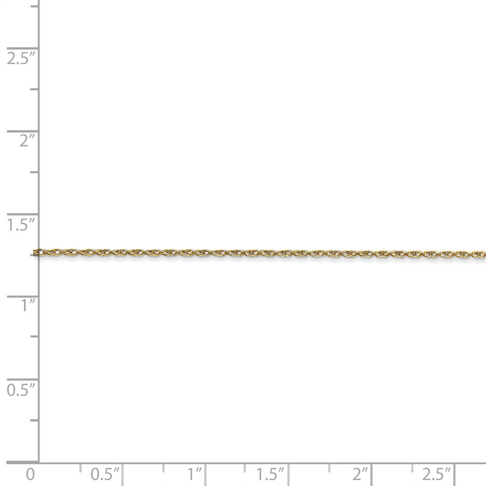 Alternate view of the 0.7mm, 10k Yellow Gold, Cable Rope Chain Necklace by The Black Bow Jewelry Co.