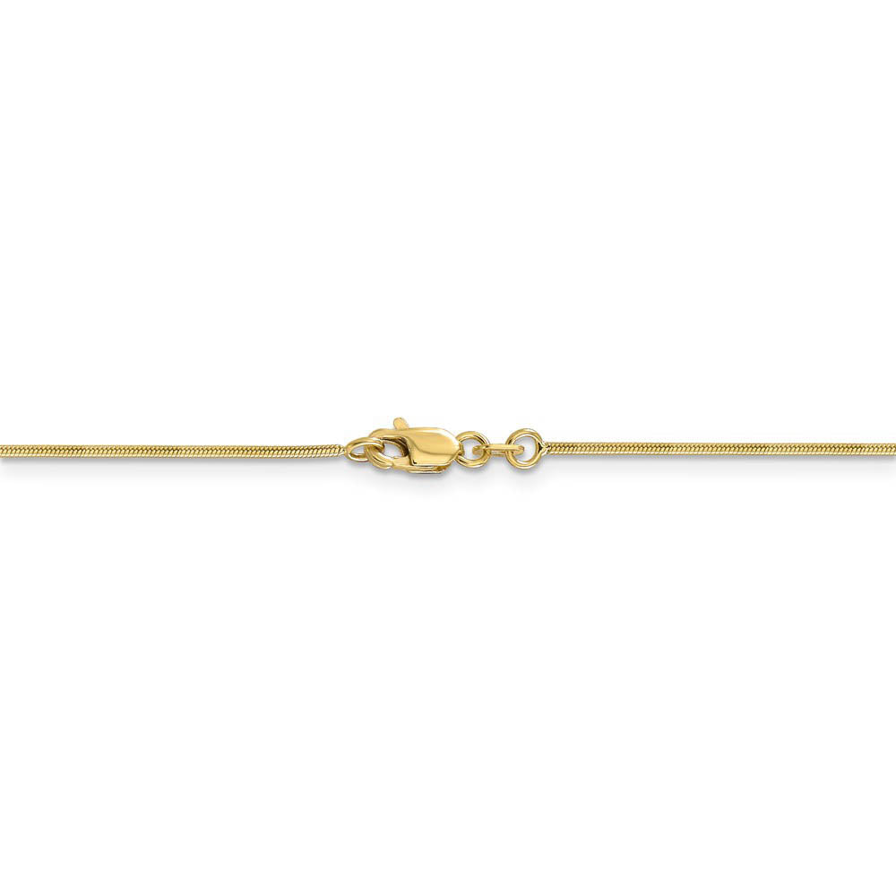 Alternate view of the .90mm, 10 Karat Yellow Gold, Round Snake Chain - 24 inch by The Black Bow Jewelry Co.
