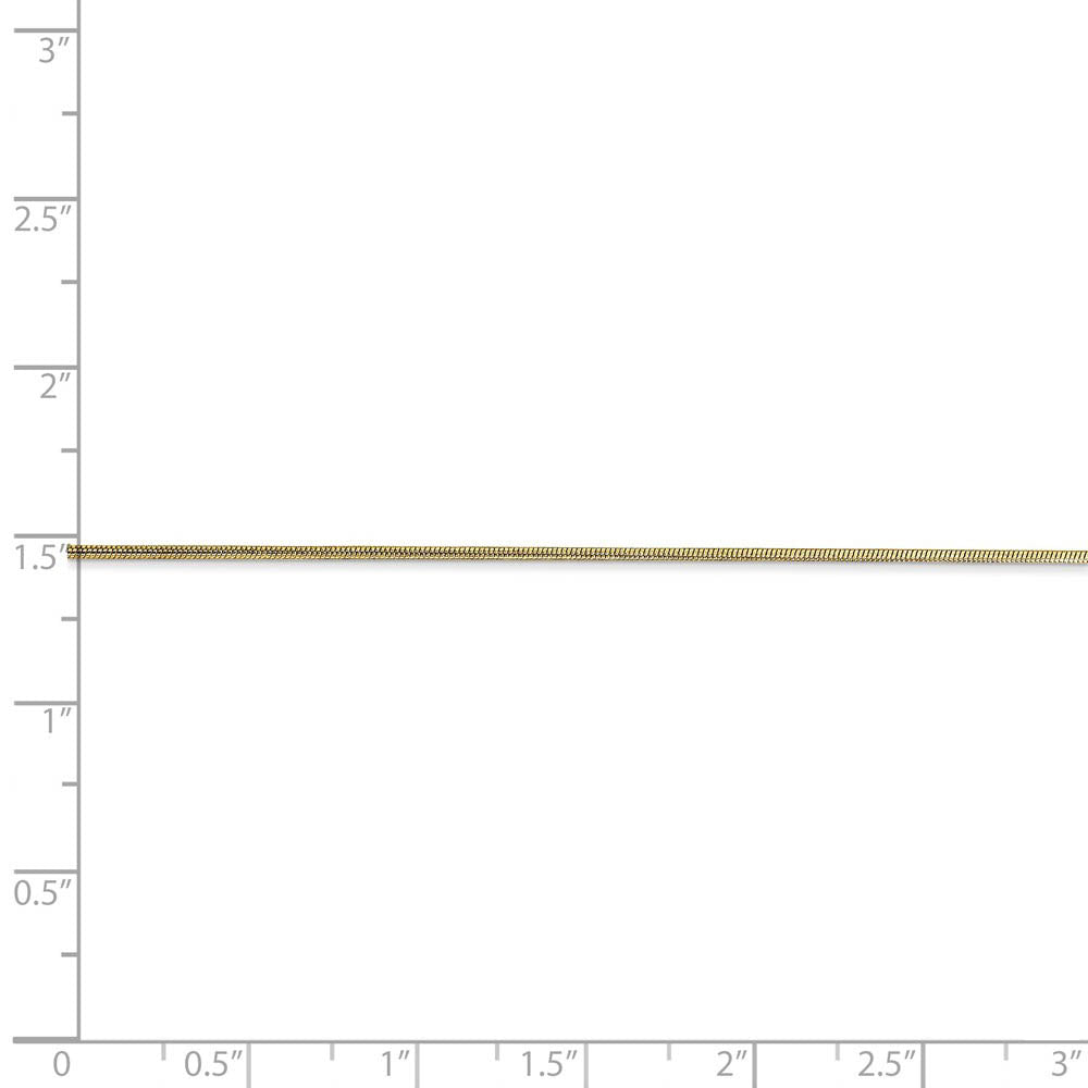 Alternate view of the .90mm, 10 Karat Yellow Gold, Round Snake Chain - 24 inch by The Black Bow Jewelry Co.