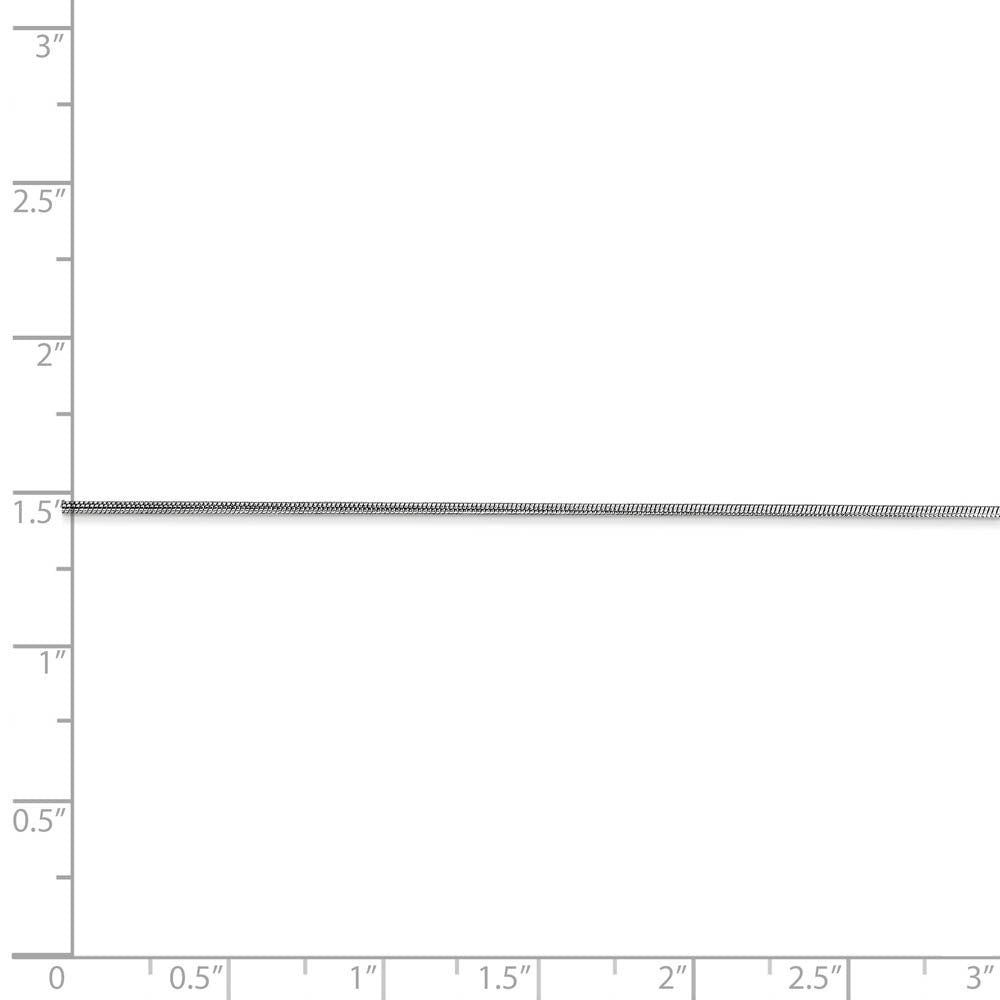 Alternate view of the .90mm, 10 Karat White Gold, Round Snake Chain - 24 inch by The Black Bow Jewelry Co.