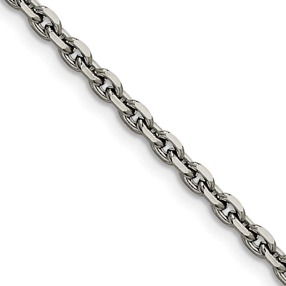 Men's 4.3mm Stainless Steel Polished Cable Chain Necklace