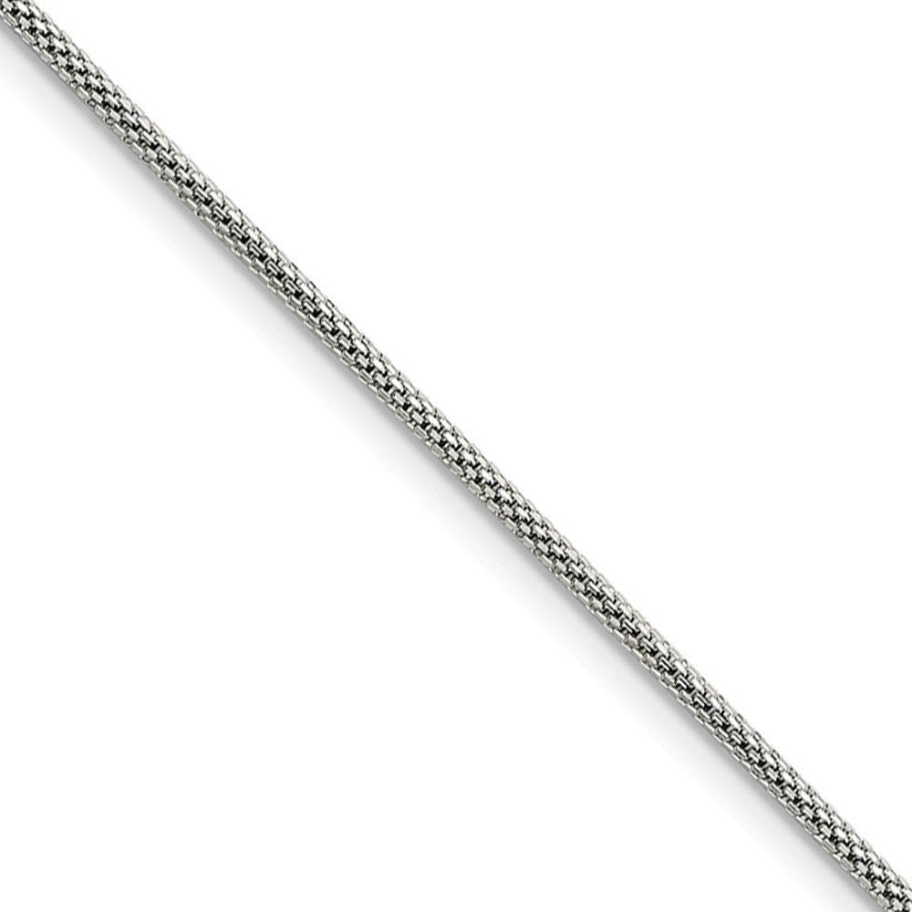 2mm Stainless Steel Round Bismark Mesh Chain Necklace, 18 Inch, Item C9082-18 by The Black Bow Jewelry Co.