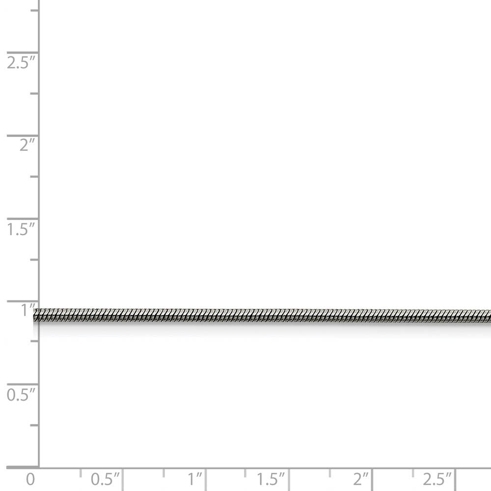 Alternate view of the 2mm Stainless Steel Snake Chain Necklace by The Black Bow Jewelry Co.