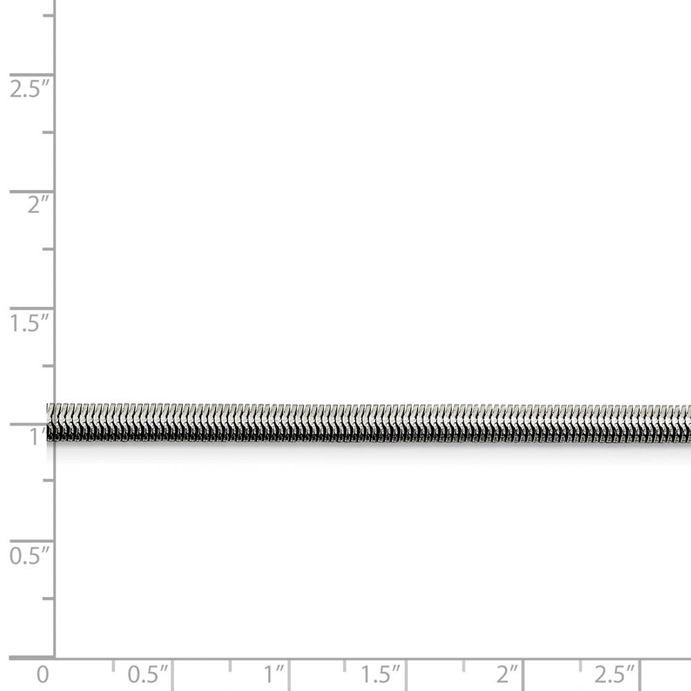 Alternate view of the 4.2mm Stainless Steel Flat Snake Chain Necklace by The Black Bow Jewelry Co.