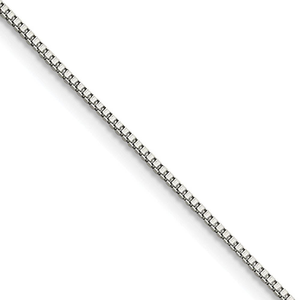 1.2mm Stainless Steel Box Chain Necklace, Item C9095 by The Black Bow Jewelry Co.