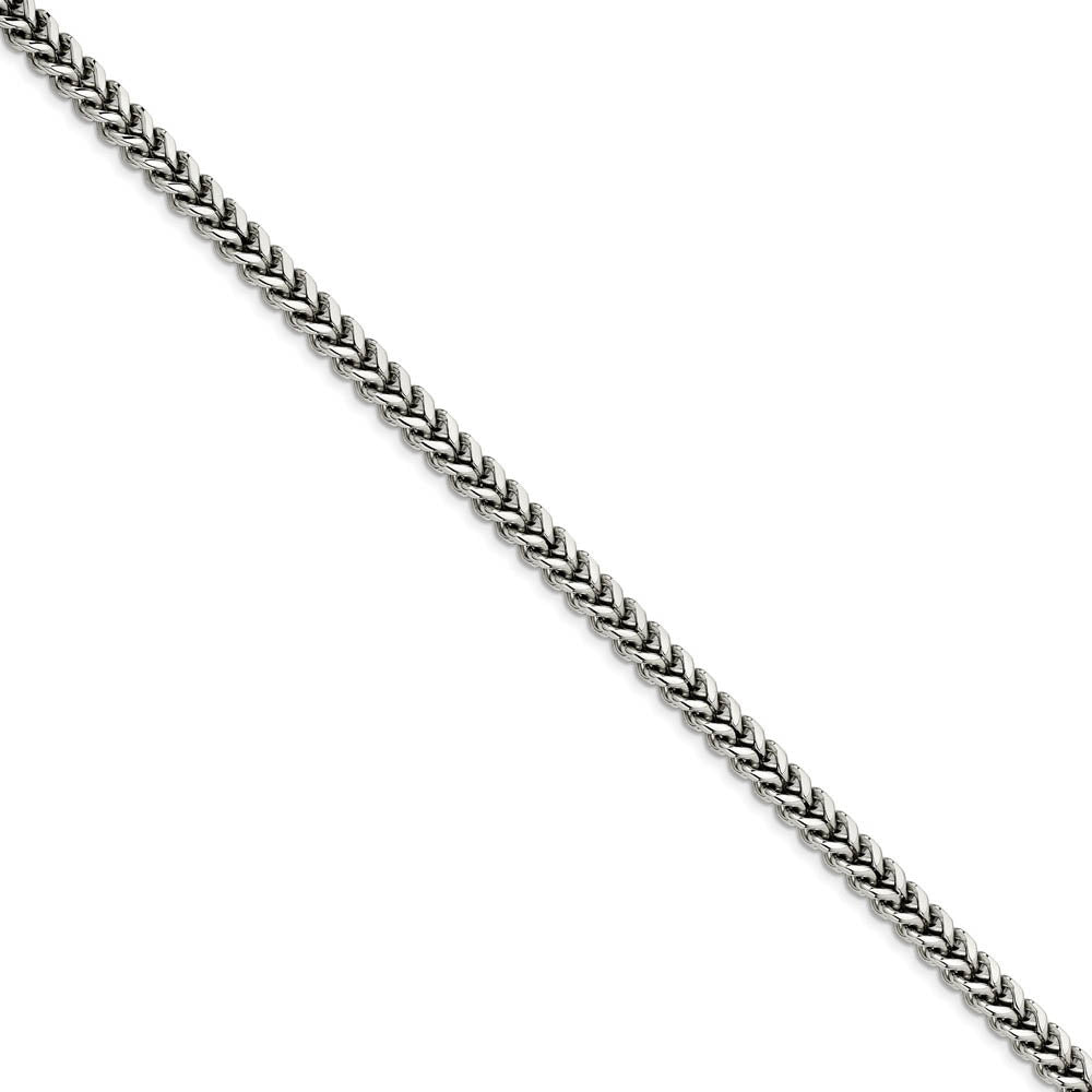 Men's 6.75mm Stainless Steel Franco Chain Necklace, Item C9107 by The Black Bow Jewelry Co.