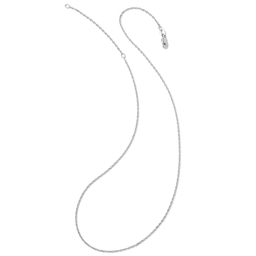 Alternate view of the Sterling Silver 1mm Adjustable Cable Chain, 16 to 18 Inches by The Black Bow Jewelry Co.