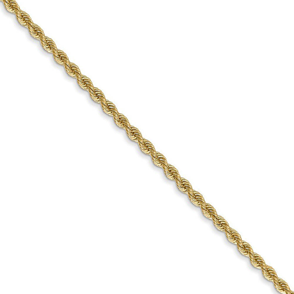 2mm 14k Yellow Gold Classic Solid Rope Chain Necklace, Item C9210 by The Black Bow Jewelry Co.